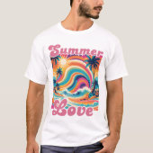 Summer Love Retro Graphic T-shirt (Voorkant)