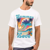 Summer Love Retro Graphic T-shirt (Voorkant)