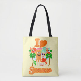 Summer Love Slogan Tote Bag