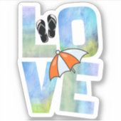 Summer Love Vibe Sticker (Voorkant)