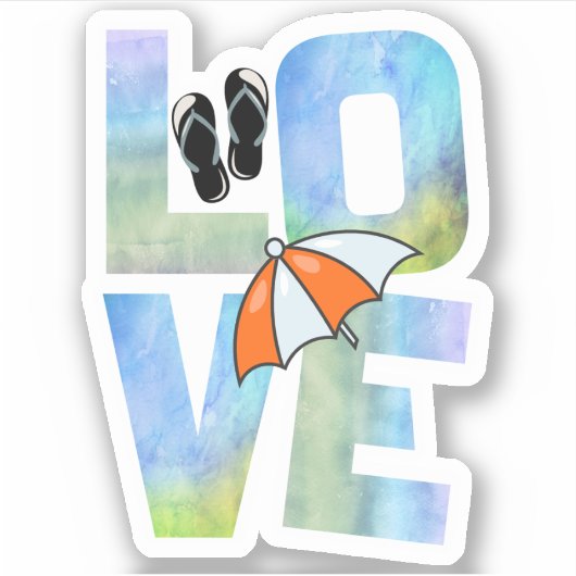 Summer Love Vibe Sticker (Voorkant)