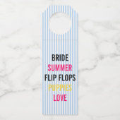 Summer Lovin Bruid & Company Bruiloft Bruidsmeisje Flessenhanger (Voorkant)