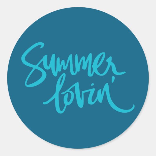 Summer lovin' ronde sticker (Voorkant)