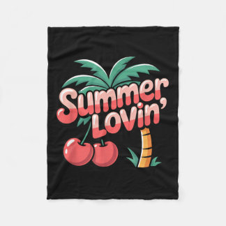 Summer Lovin Tropical Beach Paradise Fleece Deken