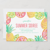 Summer Luau BBQ Party Invition Kaart (Voorkant)