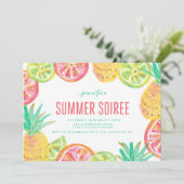 Summer Luau BBQ Party Invition Kaart (Staand voorkant)