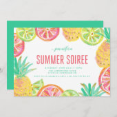 Summer Luau BBQ Party Invition Kaart (Voorkant / Achterkant)