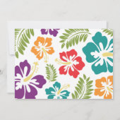 Summer Luau Hawaiian Uitnodiging (Achterkant)