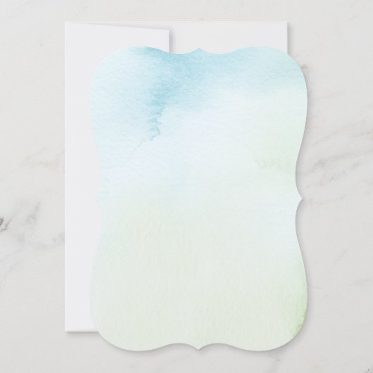 Summer Lush Bloom Waterverf Monogram Weddenschap Kaart (Achterkant)