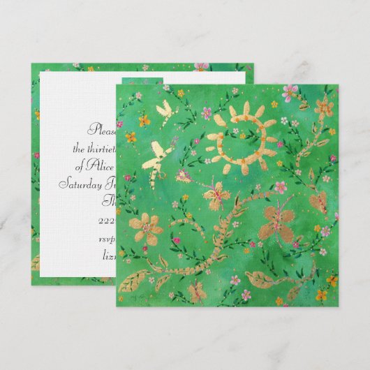 Summer Magic Invitation Kaart (Voorkant / Achterkant)