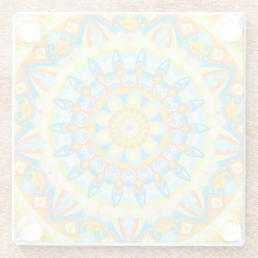 Summer Mandala Glazen Onderzetter (Achterkant)