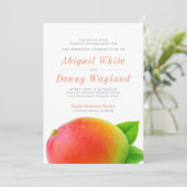 Summer Mango | Uitnodiging voor weddenschappen (Staand voorkant)