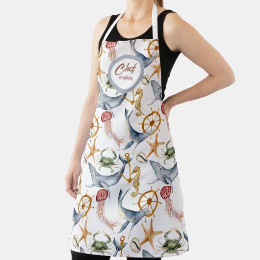 Summer Marine Life, Whales, Editable Schort (Insitu)