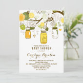Summer Mason Jars | Uitnodiging tot Baby shower (Staand voorkant)