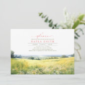 Summer Meadow en Wildbloemen Elegant Baptisme Kaart (Staand voorkant)