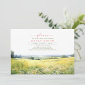 Summer Meadow en Wildflower Boho Vrijgezellenfeest Kaart (Staand voorkant)