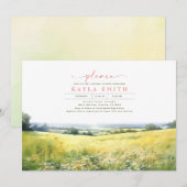 Summer Meadow en Wildflower Boho Vrijgezellenfeest Kaart (Voorkant / Achterkant)