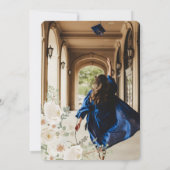 Summer Meadow Floral Photo Graduation Party Uitnod Kaart (Achterkant)