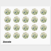 Summer Meadow Flowers Queen Anne's Lace  Ronde Sticker (Vel)