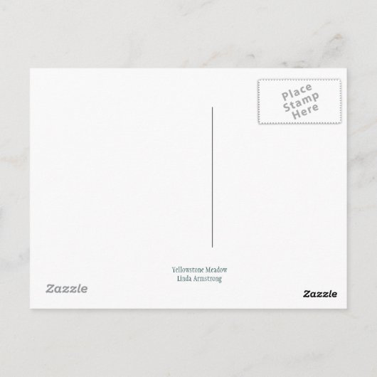 Summer Meadow in Yellowstone Briefkaart (Achterkant)