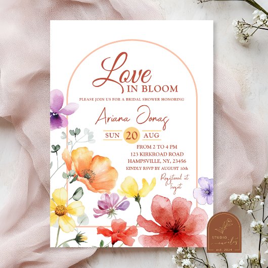 Summer Meadow Love in Bloom Vrijgezellenfeest Kaart