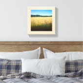Summer Meadow met Blue Wildflower Canvas Afdruk (Insitu (Slaapkamer))