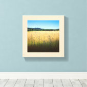Summer Meadow met Blue Wildflower Canvas Afdruk (Insitu (Houten vloer))