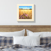 Summer Meadow met Milk Thistle Canvas Afdruk (Insitu (Slaapkamer))