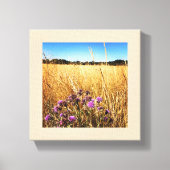 Summer Meadow met Milk Thistle Canvas Afdruk (Voorkant)