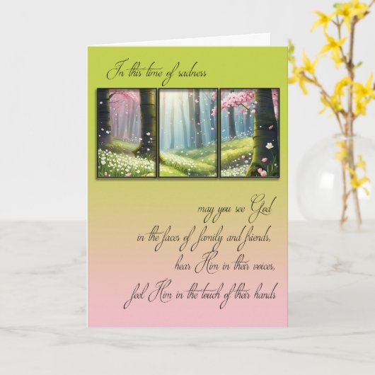 Summer Meadow Sympathie Kaart (Gele Bloem)