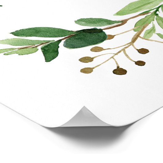 Summer Meadow | Teken voor ononderbroken weddensch Poster (Hoek)