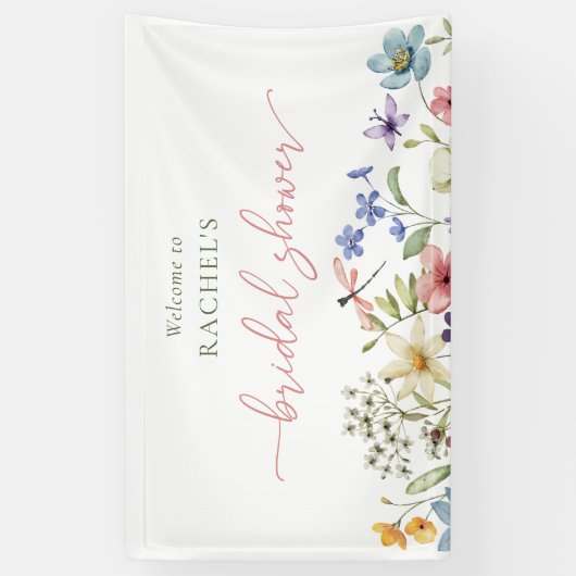 Summer Meadow Wildflower Vrijgezellenfeest Banner (Verticaal)