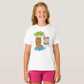 Summer Mermaid Cute Kinder T-Shirt White (Voorkant volledig)