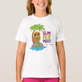 Summer Mermaid Cute Kinder T-Shirt White (Voorkant)