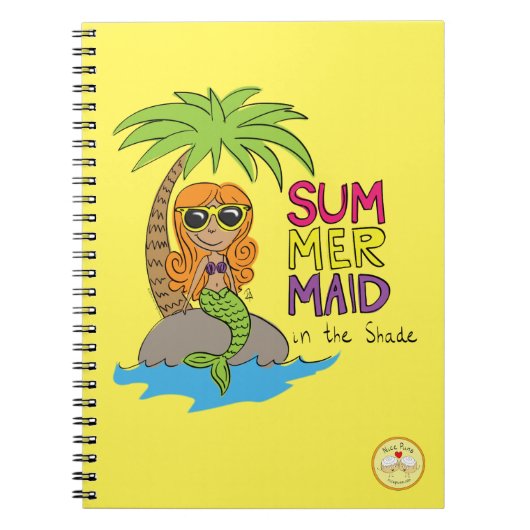 Summer Mermaid Cute Notitieboek Yellow (Voorkant)