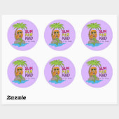 Summer Mermaid Cute Sticker Paars (Vel)