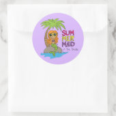Summer Mermaid Cute Sticker Paars (Tas)
