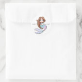 Summer Mermaid Girls Birthday Ronde Sticker (Tas)