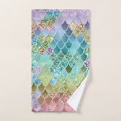 Summer Mermaid Glitter Scales #1 (Faux Glitter) Bad Handdoek (Handdoek)