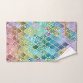 Summer Mermaid Glitter Scales #1 (Faux Glitter) Bad Handdoek (Handdoek)