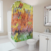 Summer Mermaid Glitter Scales #2 (Faux Glitter) Douchegordijn (In situ)