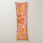 Summer Mermaid Glitter Scales #4 (Faux Glitter) Lichaamskussen (Voorkant Verticaal)