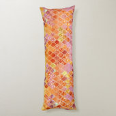 Summer Mermaid Glitter Scales #4 (Faux Glitter) Lichaamskussen (Achterkant (Verticaal))