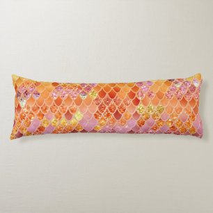 Summer Mermaid Glitter Scales #4 (Faux Glitter) Lichaamskussen