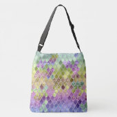Summer Mermaid Glitter Scales #6 (Faux Glitter) Crossbody Tas (Achterkant)