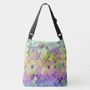 Summer Mermaid Glitter Scales #6 (Faux Glitter) Crossbody Tas