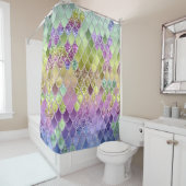 Summer Mermaid Glitter Scales #6 (Faux Glitter) Douchegordijn (In situ)