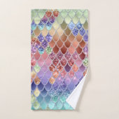 Summer Mermaid Glitter Scales #7 (Faux Glitter) Bad Handdoek (Handdoek)