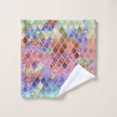Summer Mermaid Glitter Scales #7 (Faux Glitter) Bad Handdoek (Wasdoekje)