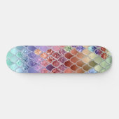 Summer Mermaid Glitter Scales #7 (Faux Glitter) Persoonlijk Skateboard (Horizontaal)